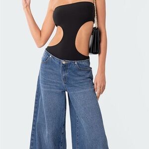 Edikted Black Cutout Bodysuit